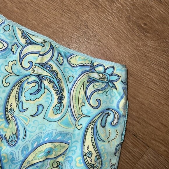 Tommy Hilfiger blue and green pleated midi skirt with paisley print - Picture 2 of 2